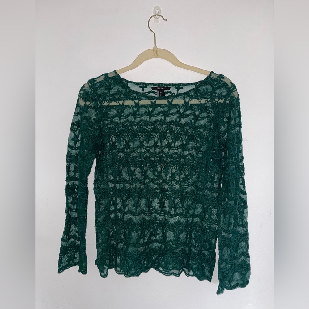 Sheer Embroidered Floral Top